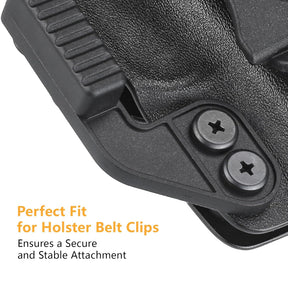 WARRIORLAND Pack of 12 Black Chicago Screws, DIY Screw Kits for Kydex & Leather Gun Holsters/Clips and Knife Sheaths, Includes Phillips Truss Heads + Open Slotted Fasteners + Rubber Washers/Spacers