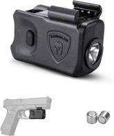 WARRIORLAND Mini Pistol Light with Kydex Holster Tailored Made Compatible with Glock 17/19/21/22 Gen 3 4 5 & G23/32 Gen 4 Pistol, 150 Lumen Glock Railed Handgun Light, LED Tactical Flashlight SL-1 - WARRIORLAND
