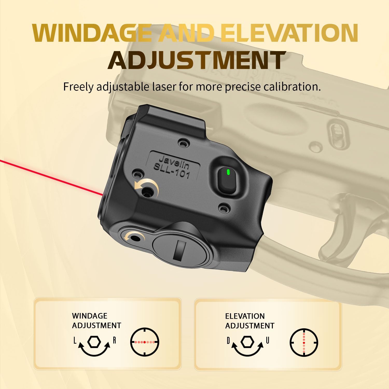 WARRIORLAND Pistol Light Laser Combo Fits Taurus G2C /G3C /Millennium PT111 G2 / PT140 G2, Compact 150-Lumen Trigger & Rail Mounted Tactical Weapon Light with Red Laser & White LED Flashlight, SLL-101