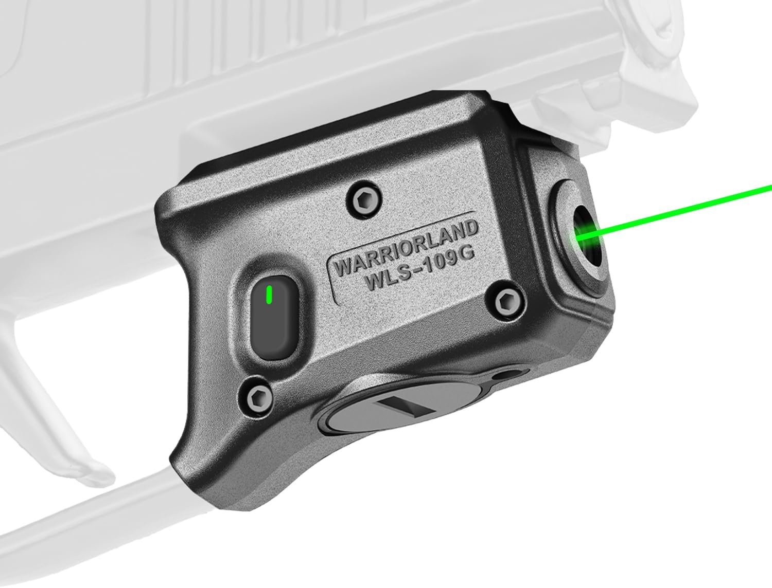 WARRIORLAND Trigger Laser Sight Tailored Fit P365X Macro Green Beam Sight, Gun Sight with Ambidextrous On/Off Switch & Power Indicator, WLS-109G