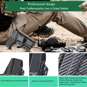 Carbon Fiber Kydex Smith and Wesson M&P / M&P M2.0 / 9/.40 / Compact/Full Size  IWB Holster Concealed Carry | WARRIORLAND WARRIORLAND