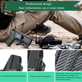 Glock 17 19 23 26 32 Gen 4 5 19X 44 45 Inside Waistband Holster Carbon Fiber Kydex  | WARRIORLAND WARRIORLAND