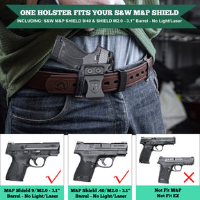 IWB Holster Fit M&P Shield 9mm &Smith & Wesson .40 3.1’’ M&P Shield M2.0 Compact Warriorland