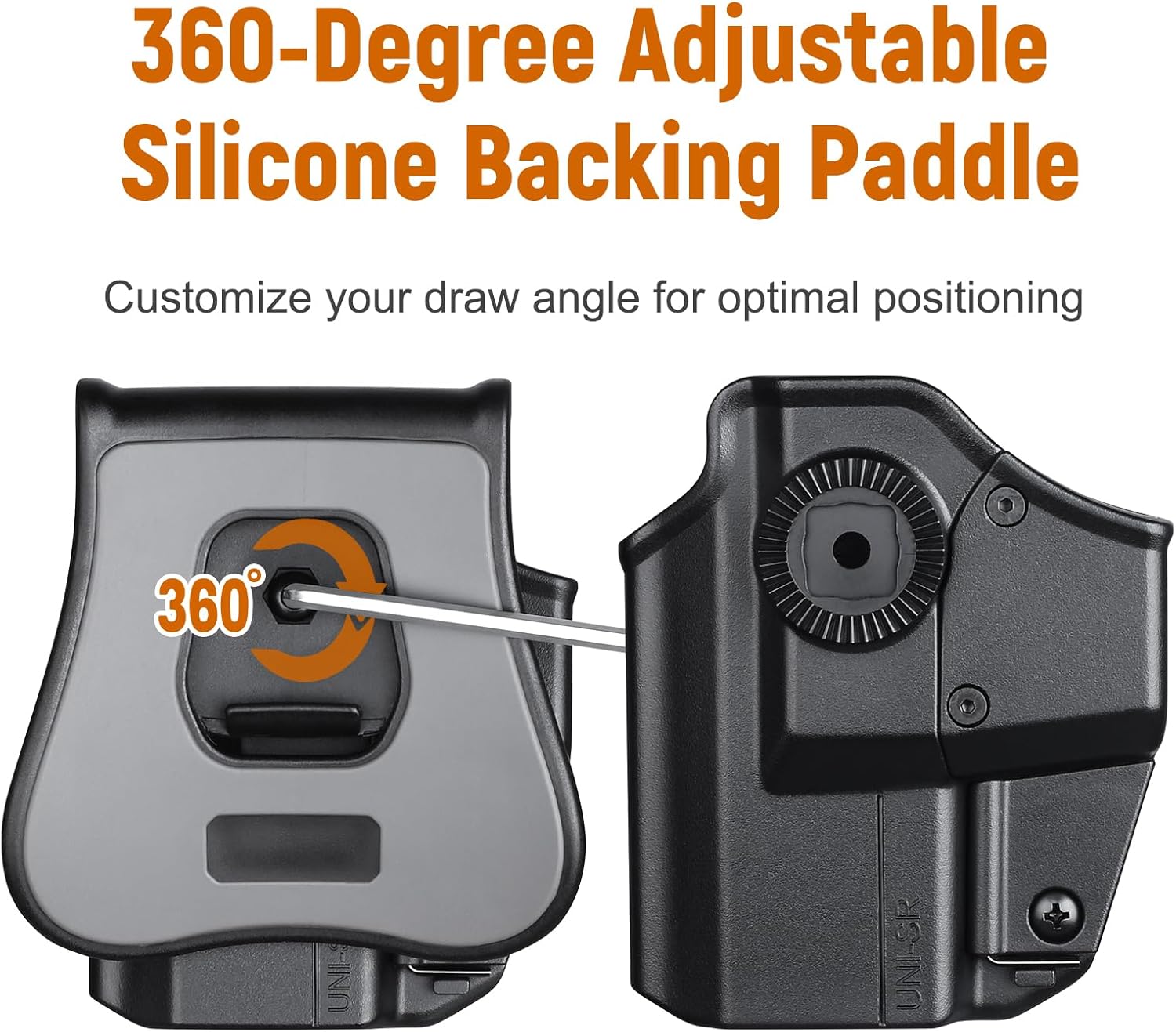 Universal OWB Holster for Compact and Subcompact Pistols, Fit Glock 19/26/43/ 43X/43X Mos, Hellcat pro,Taurus G2C, PSA Dagger Compact and More, Index Finger Release, Right Hand.