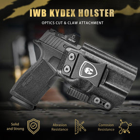 Sig P365X-Macro IWB Kydex Holster with Claw Attachment and Optic Cut: Sig Sauer P365XMACRO, Inside Waistband Appendix Carry P365 X Macro Holster, Adj. Cant & Retention, Right Hand|WARRIORLAND