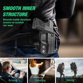 OWB Holster Optics Cut Fit Ruger LCP Max Pistol, Outside Waistband Open Carry Max .380 Holster with 1.75 Inch Paddle, Adj. Retention & Cant, Right Hand|WARRIORLAND WARRIORLAND