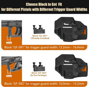 Universal OWB Paddle Holster Optic Cut - Fits 40+ Compact Pistols: Glock 19/26/43X, M&P Shield Plus, Hellcat/Pro, FN Reflex, Taurus G3C & More - Right Hand - WARRIORLAND