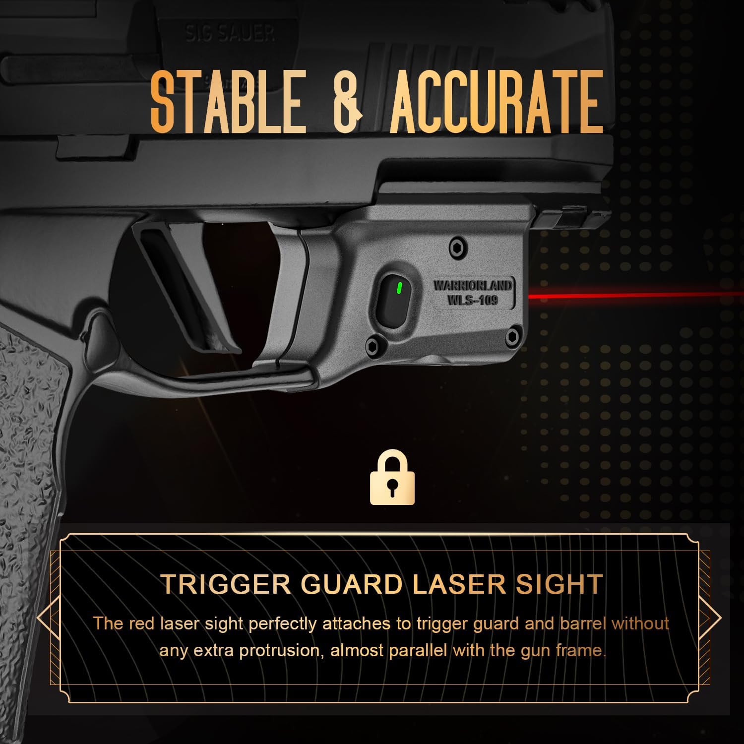 WARRIORLAND Red Laser Sight Tailored Fit P365X Macro Beam Sight, Trigger Guard Laser with Ambidextrous On/Off Switch & Power Indicator, WLS-109