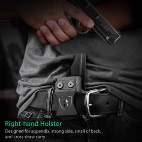 WARRIORLAND IWB Kydex Holster, Fit FN Reflex Adj. Cant & Retention | w/Optic Cut & Claw Options