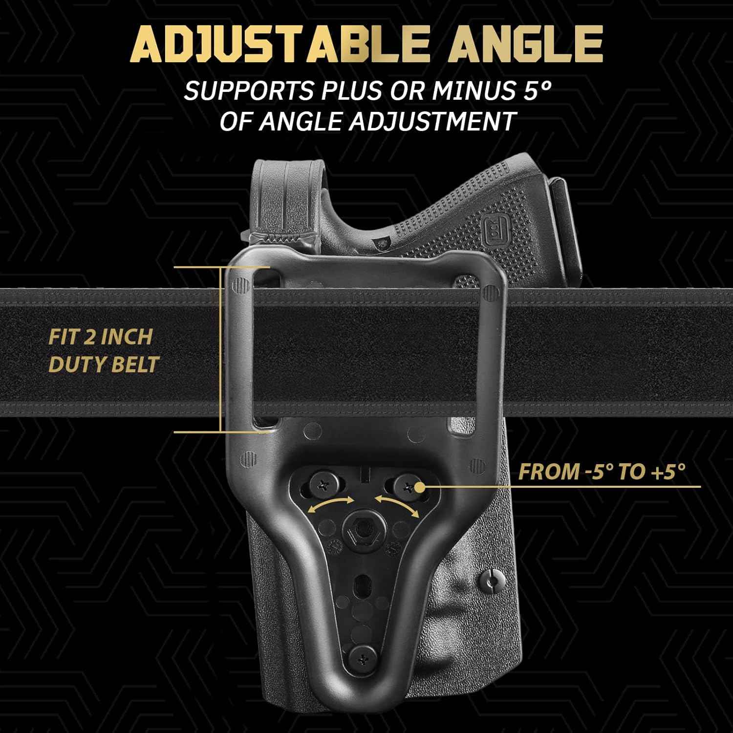 Glock 17/19/19X/45 Gen3-5 Holster OWB Kydex Light-Bearing - Fits TLR-7A / TLR-7 X / TLR-7 HL-X / TLR-8A / TLR-8 X & More, Optic Cut, Thumb Release, 2.0" Mid-Ride Belt Loop, Right Hand - WARRIORLAND