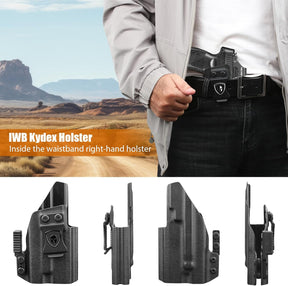 Taurus G2C / G3C / G2s / G3C Toro / PT111 / PT140 IWB Kydex Holster w/Claw - Olight Baldr S / Mini / RL Mini Light Bearing, Optic Cut, Adj. Retention & Cant, Right Hand - WARRIORLAND