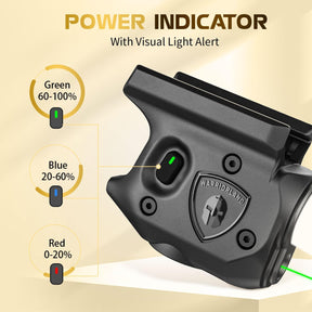 WARRIORLAND Pistol Light Laser Combo Fits Sig Sauer P365/ P365X/ P365XL, Compact 150-Lumen Trigger Mounted Tactical Weapon Light with Green Laser & White LED Flashlight, with Power Indicator, SLL-103G