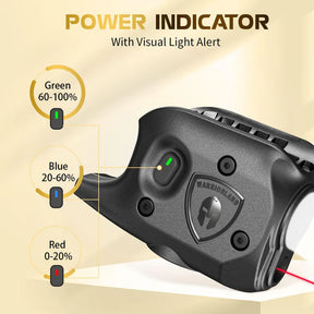WARRIORLAND SLL-105 Pistol Light Laser & Holster Fit for Glock 48 (No Rail Version), Compact 150-Lumen Trigger Mounted Tactical Weapon Light with Red Laser White LED & IWB Holster, Power Indicator