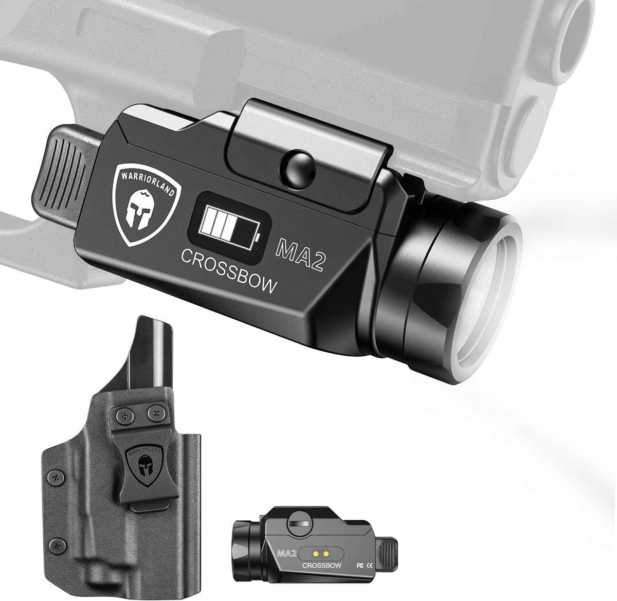 WARRIORLAND MA2 Firearm Light with S&W SD9VE Right Hand Holster