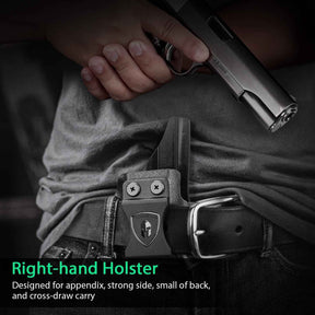 WARRIORLAND IWB Kydex Holster w/Claw & Optic Cut for 5" No-Rail 1911 (Colt · Kimber · Springfield · Ruger · S&W · Sig · RIA · Tisas) - Concealed Carry, Adjustable Cant & Retention, Right Hand Draw