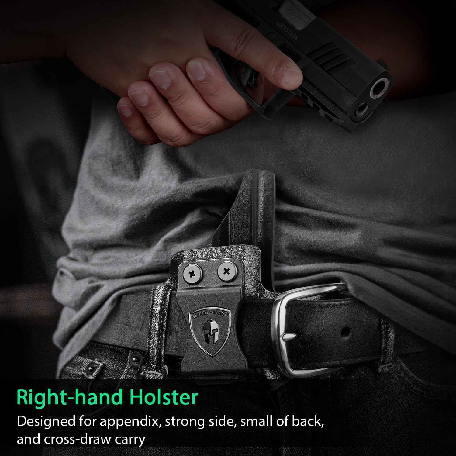 WARRIORLAND IWB Kydex Holster for Taurus GX2 - Optic Cut & Claw, Inside Waistband Concealed Carry, Adjustable Cant & Retention, Audible Lock, Right Hand