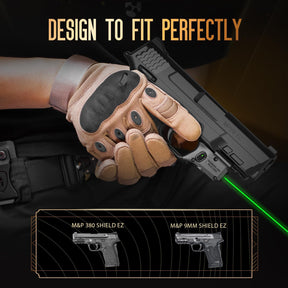 WARRIORLAND Green Laser Sight Fit Smith&Wesson M&P 9mm Shield EZ & M&P 380 Shield EZ, First Green Beam Sight with Power Indicator, S&W M&P Shield 9mm EZ Laser with Ambidextrous On/Off Switch, WLS-159G