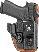 WARRIORLAND IWB Hybrid Holster for Glock 43 · 43 MOS · 48 · 43X · 48 MOS - Optic Cut, Ultimate Comfort Leather-Back, Adjustable Cant/Height/Retention, Appendix Concealed Carry, Right Hand Draw