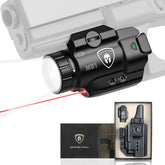 WARRIORLAND MB1 500 Lumens Portable Universal Rail Mounted Weapon Light - Red Laser & White LED Combo with Glock 17/19 Claw Holster - Three Operation Modes & Power Indicator MB1w/Glock G17/G19