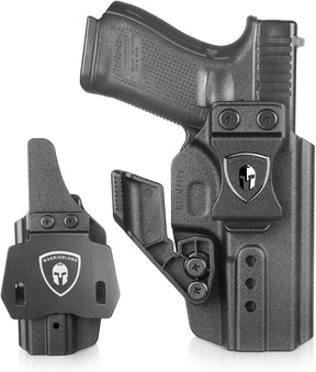 WARRIORLAND IWB & OWB Convertible Holster Optic Cut: Compatible with Glock 17/19 Gen 3-5 Glock 22/23/31/32 Gen 3-4 Glock 19X/44/45 IWB OWB Combo Holster, with Claw,Adj Ride Height, Right Hand