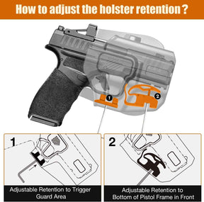 Universal OWB Paddle Holster Optic Cut - Fits 40+ Compact Pistols: Glock 19/26/43X, M&P Shield Plus, Hellcat/Pro, FN Reflex, Taurus G3C & More - Right Hand - WARRIORLAND