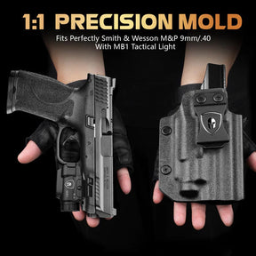 WARRIORLAND Kydex Holster Fit for S&W M&P 9 M2.0 Compact 4.0'' Barrel &MB1 Pistol Light WARRIORLAND