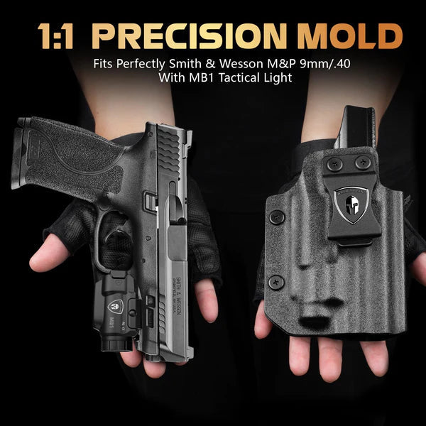 WARRIORLAND Kydex Holster Fit for S&W M&P 9 M2.0 Compact 4.0'' Barrel &MB1 Pistol Light WARRIORLAND