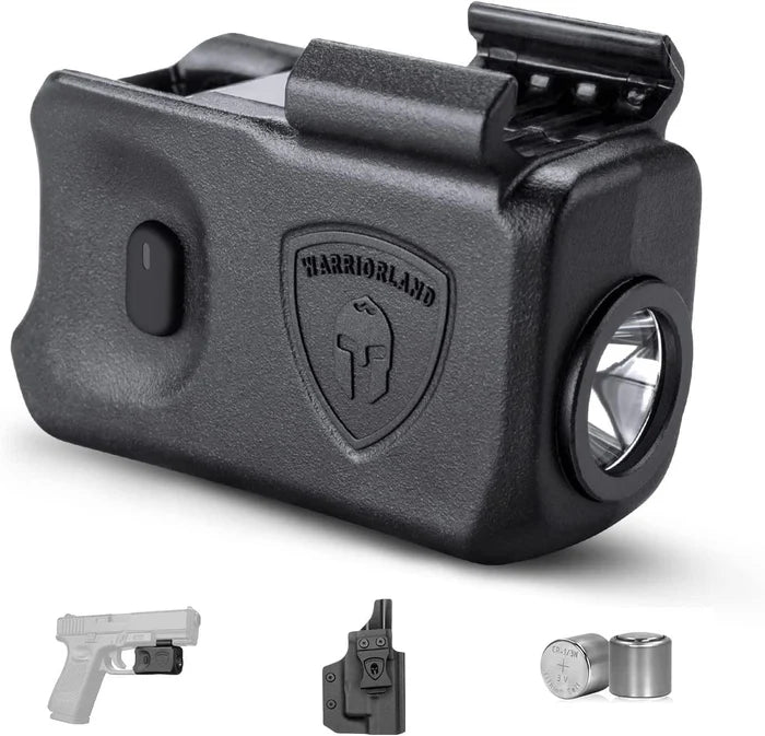 Kydex Holster (Only) Tailored Made for Mini Pistol Light : Glock 17/19/21/22 Gen 3 4 5 & G23/32 Gen 4 Pistol WARRIORLAND