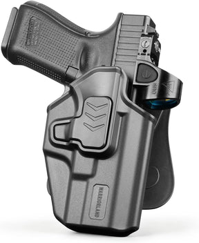 WARRIORLAND  Level II Index Finger Release Paddle Holster, Fits Glock 19/45 Gen3-6 & 23/26 Gen3-5 &19X/44 Also Fits Ruger RXM, PSA Dagger Compact, Glock 19X V/ 23V/26V/ 44V/45V, Optic Cut, Adj. Cant