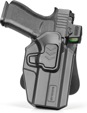 WARRIORLAND Level II Index Finger Release Paddle Holster, Fits Glock 43X/ 43X MOS/ 43 & Glock 48/48 MOS / PSA Dagger Micro, Optic Cut, Adj. Cant & Retention, Right Hand