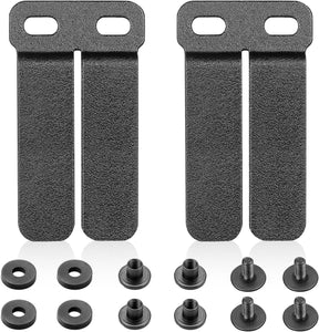 WARRIORLAND IWB & OWB Gun Holster Belt Clip, 1.5/1.75 Inch Adjustable, with Metal Washers, Screws, Slotted Binding Posts – Fits Holsters & Knife Sheaths 2 Pack