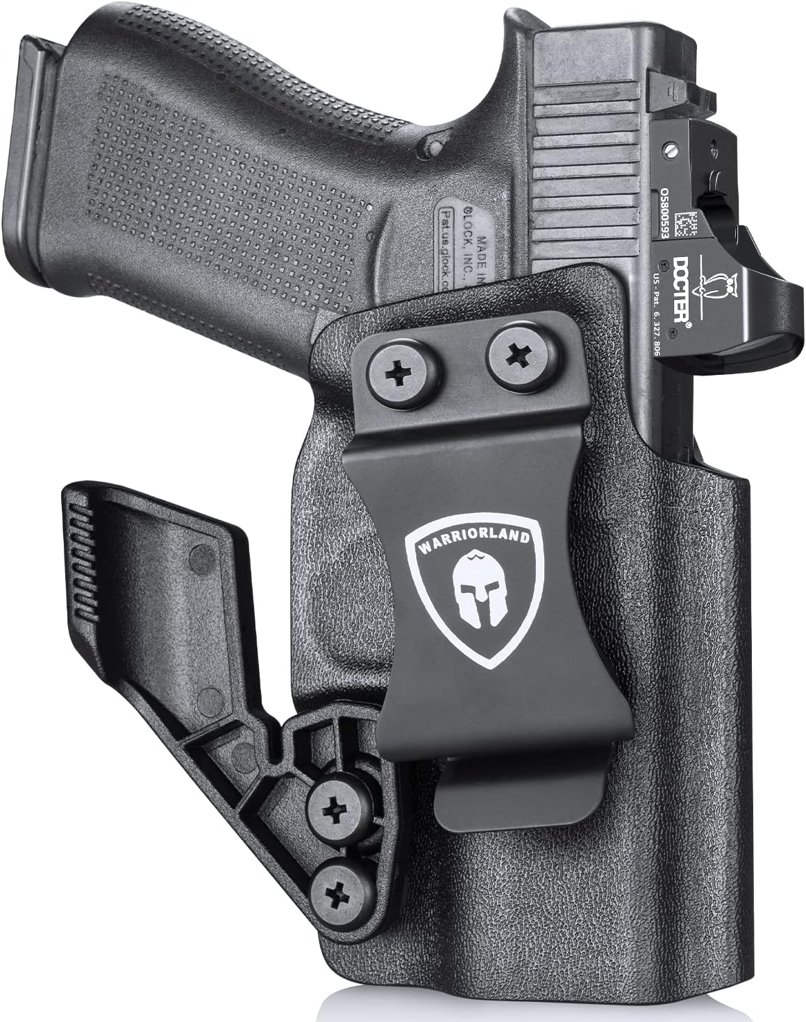 WARRIORLAND Kydex IWB Conceal Carry Holster for Glock 17/19/19X/43X MOS, Sig P365/P365X, Hellcat Pro/Hellcat, Taurus G2C/G3C, Glock 43/44/45 & G23/32 Gen 3-4, Optics Cut, 1.75" Metal Clip WARRIORLAND