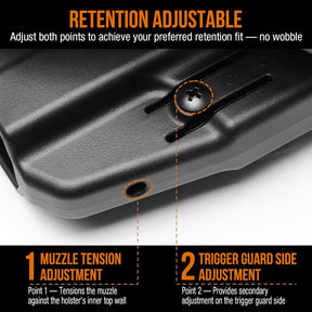 WARRIORLAND Paddle Holster, Fits Sig P365-XMACRO / P365-FUSE / P365 Xmacro COMP & P365 AXG Legion | Level II Index Finger Release, Optic Cut, Adj. Cant & Retention