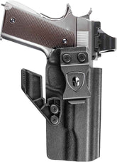 WARRIORLAND IWB Kydex Holster w/Claw & Optic Cut for 5" No-Rail 1911 (Colt · Kimber · Springfield · Ruger · S&W · Sig · RIA · Tisas) - Concealed Carry, Adjustable Cant & Retention, Right Hand Draw