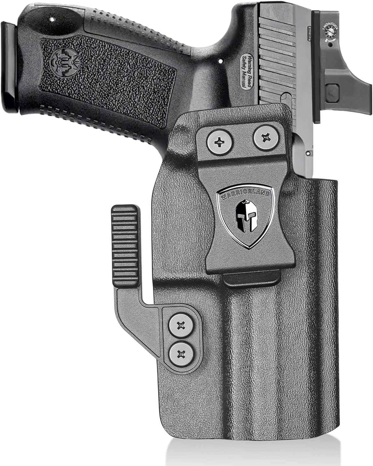 Canik TP9SF / TP9DA IWB Kydex Holster Optic Cut – with Concealment Claw, Adjustable Cant & Audible Click Retention, Inside Waistband Concealed Carry, Right Hand – WARRIORLAND