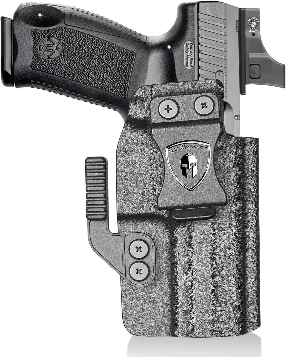 Canik TP9SF / TP9DA IWB Kydex Holster Optic Cut – with Concealment Claw, Adjustable Cant & Audible Click Retention, Inside Waistband Concealed Carry, Right Hand – WARRIORLAND