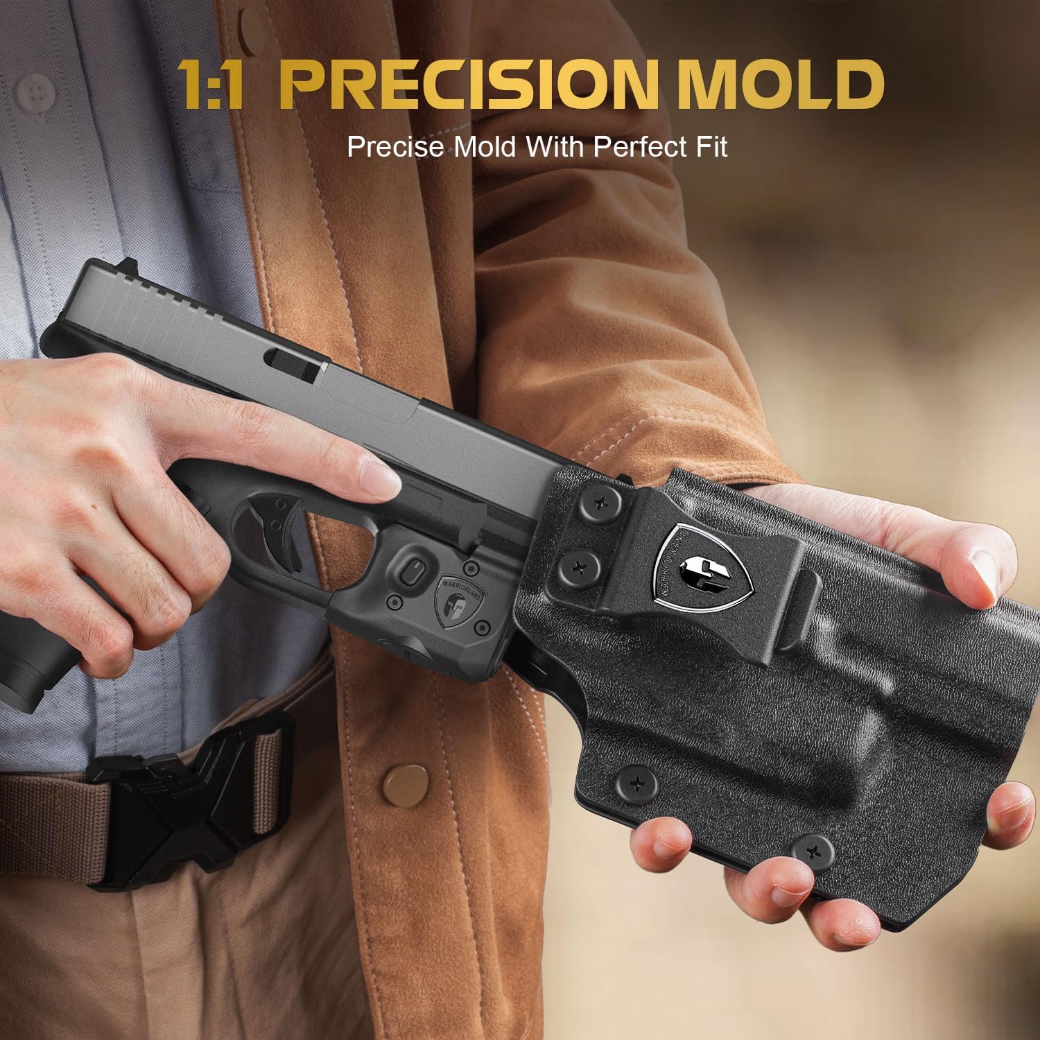 WARRIORLAND Pistol Light Laser & Holster Fit for Glock 17/19 Gen 3