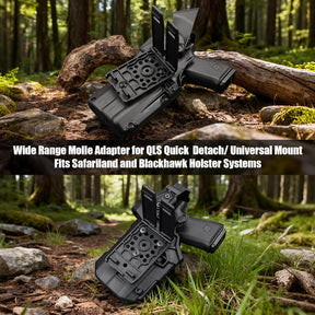 MOLLE Holster & Mag Pouch Adapter (3-Inch) - WARRIORLAND Heavy-Duty Tactical Clip for Holsters, Pouches, Taser X7/X26P, Sheaths & Backpacks, w/Mount Screw & Nut Kit, 1 Pack WARRIORLAND