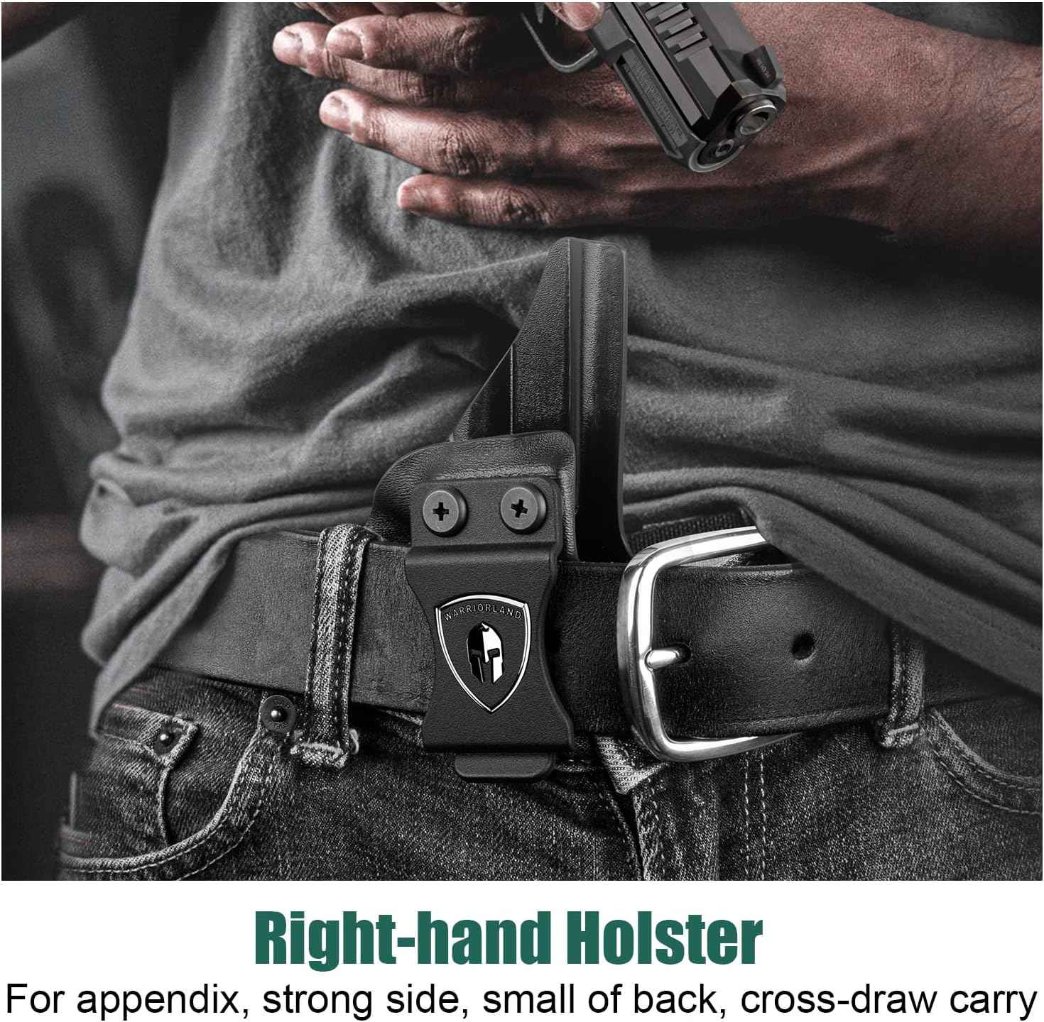 Ruger RXM IWB Kydex Holster - Optic Cut & Concealment Claw, Adjustable Cant & Retention, Appendix Inside Waistband Concealed Carry, Right Hand - WARRIORLAND