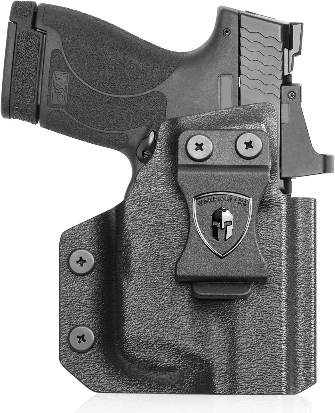 S&W M&P Shield / Shield Plus IWB Kydex Holster Light-Bearing - Fits TLR-6, Optic Cut, Adjustable Cant & Retention, Appendix Concealed Carry, Right Hand - WARRIORLAND
