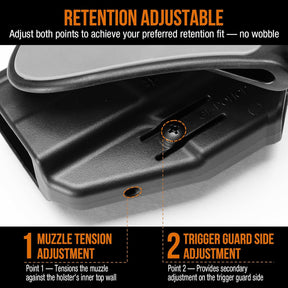 WARRIORLAND Level II Index Finger Release Paddle Holster, Fits Springfield Hellcat Pro/Hellcat RDP &OSP / Hellcat Pro Comp |, Optic Cut, Adj. Cant & Retention