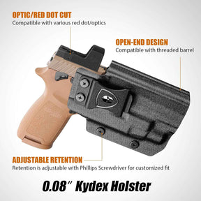 Sig P320 + TLR-7/X/HL-X/7A Light-Bearing IWB Kydex Holster – WARRIORLAND Optic-Cut Right-Hand, Adj. Cant & Posi-Click Retention