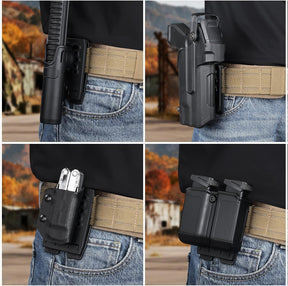 MOLLE Holster & Mag Pouch Adapter (3-Inch) - WARRIORLAND Heavy-Duty Tactical Clip for Holsters, Pouches, Taser X7/X26P, Sheaths & Backpacks, w/Mount Screw & Nut Kit, 1 Pack WARRIORLAND