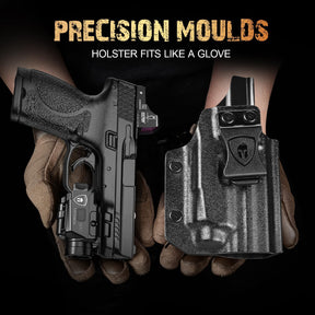 WARRIORLAND S&W M&P 9 M2.0 (3.6"/4.0"/4.25") + 800-Lumen MA1 Light-Bearing IWB Holster Combo, LED Flashlight Green Laser, Firearm Tactical Light, Right-Hand, Rechargeable | Power Indicator