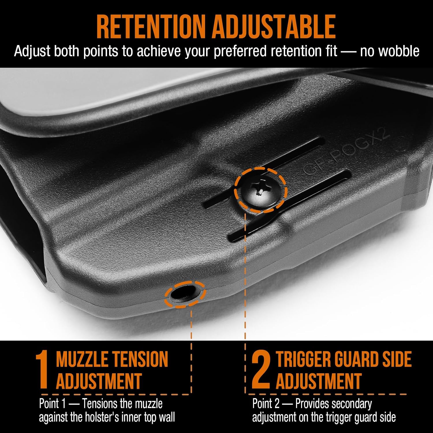 WARRIORLAND Level II Retention Index Finger Release Paddle Holster, Fits Taurus GX2 / GX2 TORO, Optic Cut, Adj. Cant & Retention, Right Hand