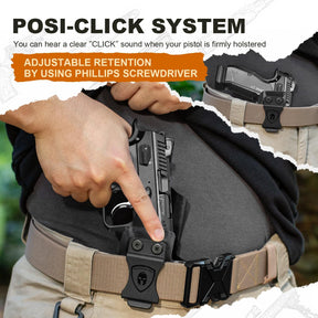 WARRIORLAND IWB Kydex Holster Compatible with CZ Shadow 2 Compact and CZ Shadow 2, Optic Cut & Claw, Inside Waistband Conceal Carry, Adj. Retention & Cant (Right Hand)