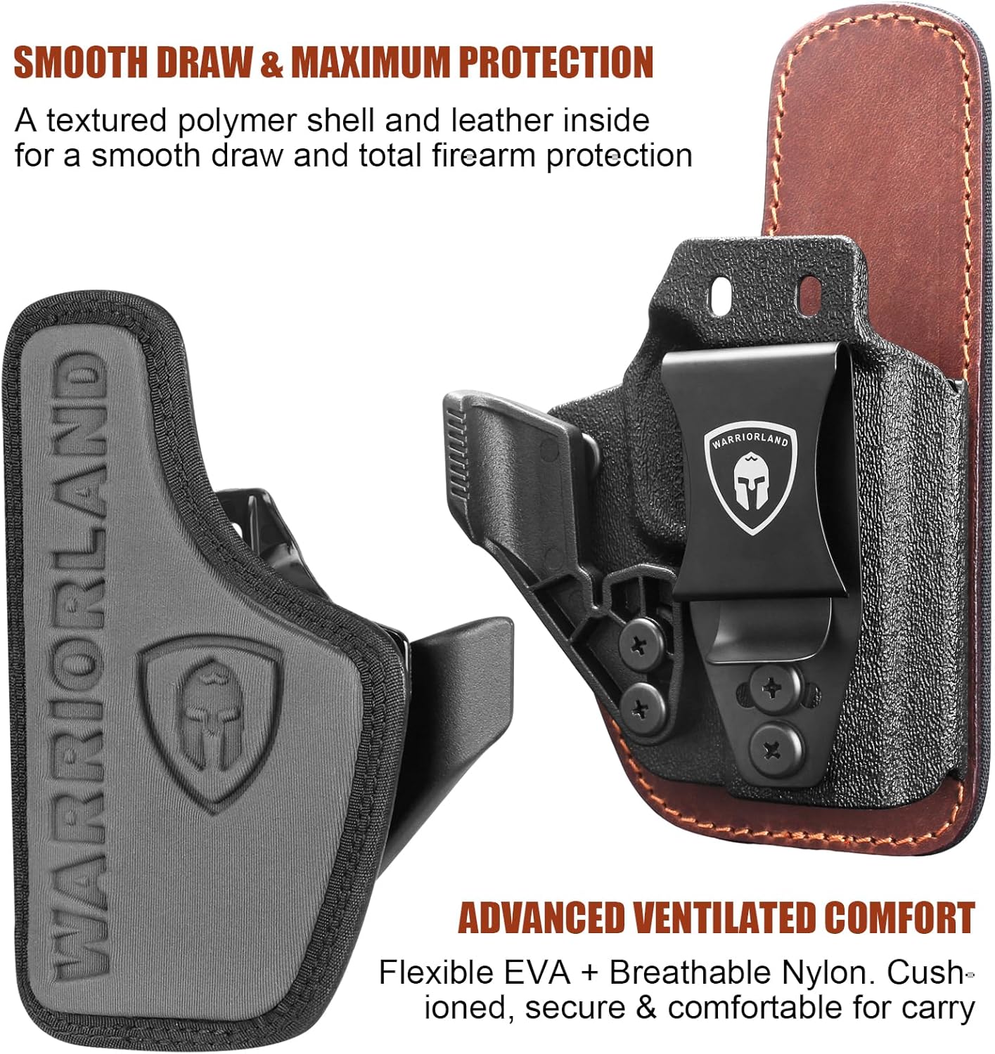 Sig P365 / P365X / P365 XL IWB Hybrid Holster - WARRIORLAND Optic-Ready Concealed Carry, Adj. Height/Cant/Retention, Ultimate Comfort, Right Hand WARRIORLAND