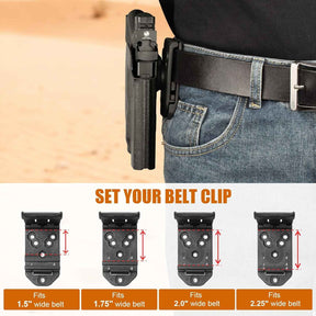 Glock 43X MOS / 48 MOS / 43X Rail OWB Kydex Holster for TLR-7X Sub / TLR-7 HL-X Sub - Optic Cut, Adjustable Cant & Posi-Click Retention, Right Hand - WARRIORLAND