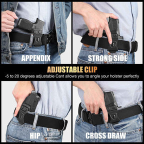 Sig P365 / P365X / P365 SAS IWB Kydex Holster w/Mini Claw - Appendix Concealed Carry, Adj. Cant & Retention, Audible Lock, Optics Cut Ready, Right Hand - WARRIORLAND