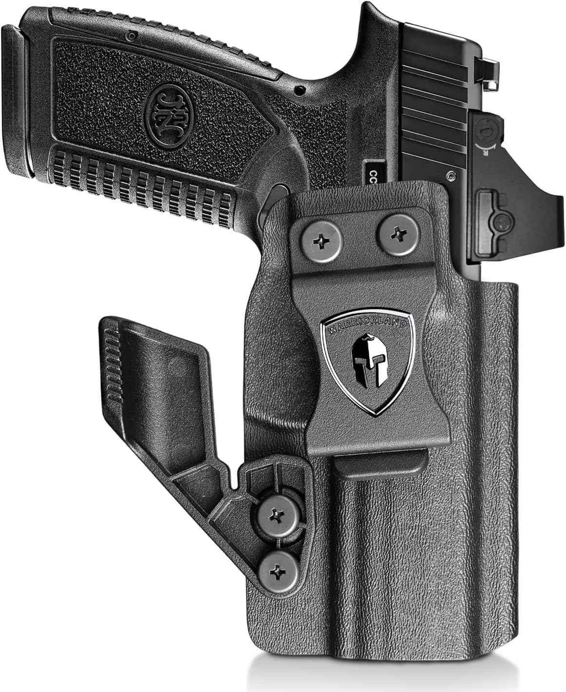 WARRIORLAND IWB Kydex Holster, Fit FN Reflex Adj. Cant & Retention | w/Optic Cut & Claw Options